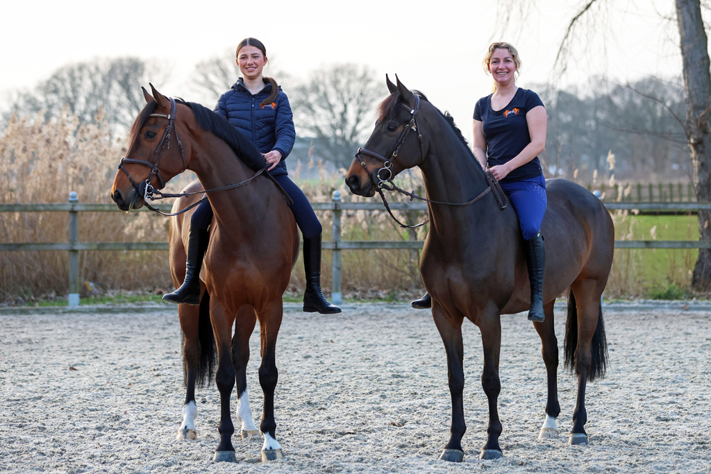 Met moeder Natascha Borkent.